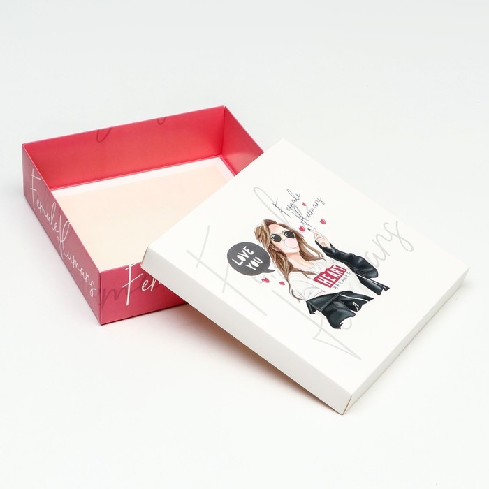 Коробка складная, Female humans 23 х 23 х 6,5 см Коробка складная, Female humans 23 х 23 х 6,5 см