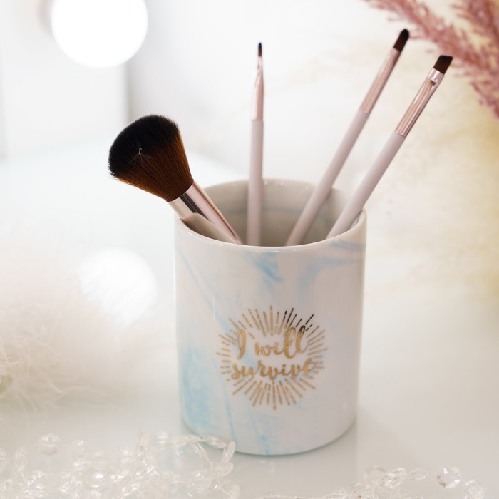 Горшок для цветов с тиснением, I will survive, 8 х 9.5 см Горшок для цветов с тиснением, I will survive, 8 х 9.5 см