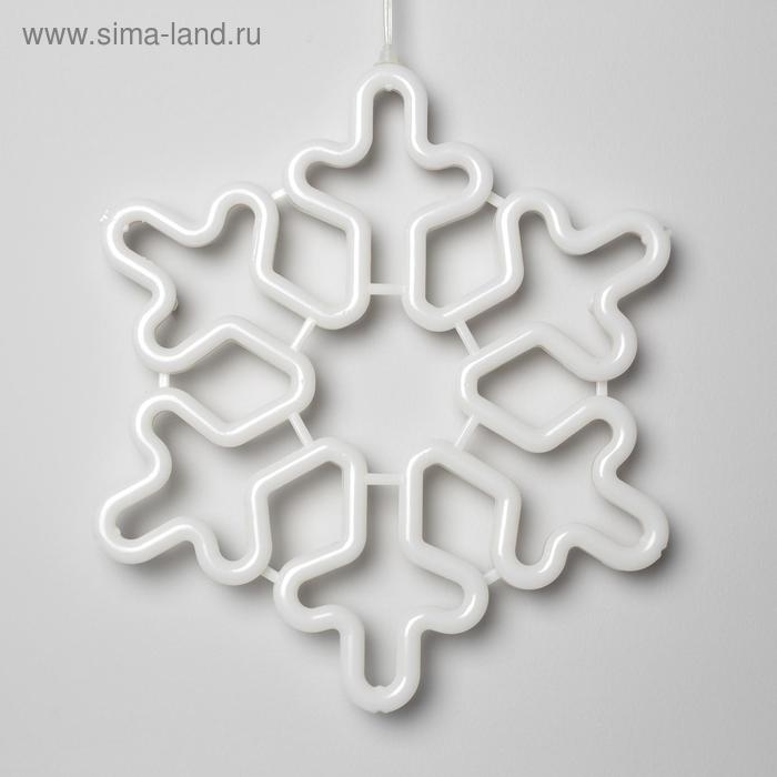 Светодиодная фигура «Снежинка» 30 см, пластик, 220 В, свечение белое Светодиодная фигура «Снежинка» 30 см, пластик, 220 В, свечение белое