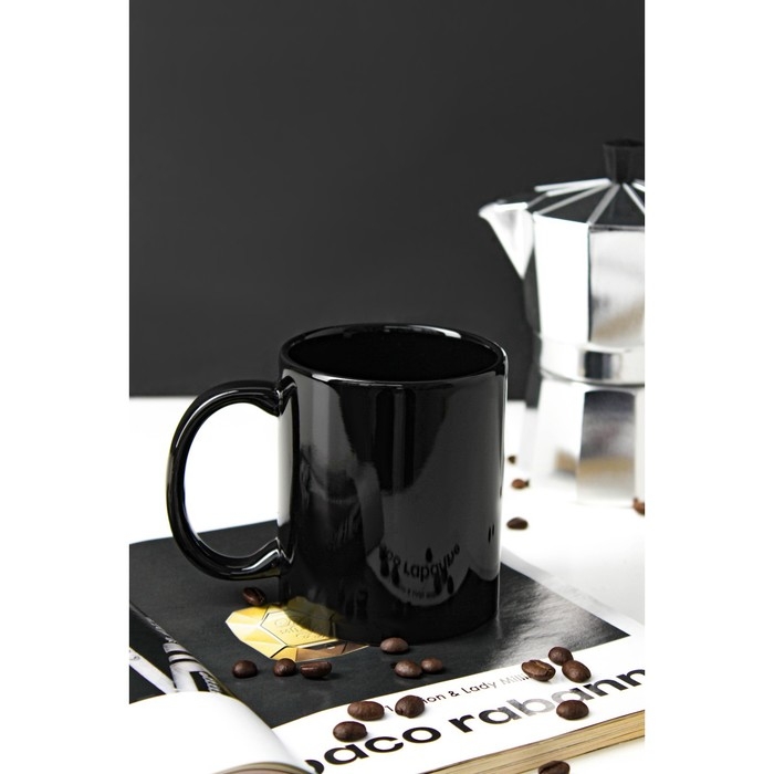 Кружка керамическая Доляна «Классика», 390 мл, цвет чёрный Кружка керамическая Доляна «Классика», 390 мл, цвет чёрный