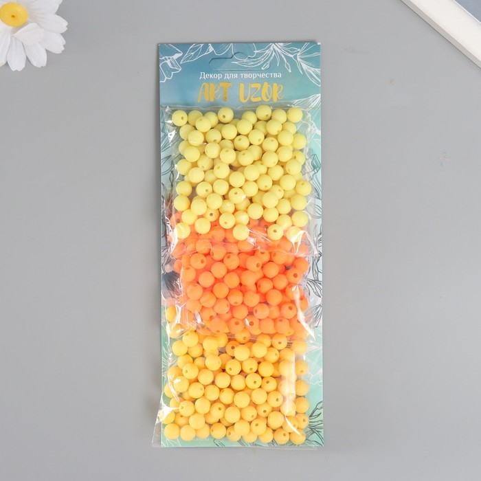 Бусины для творчества пластик Бусины для творчества пластик "Цитрус" матовые набор 3 цвета х 30 гр