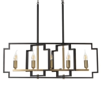 Люстра 2739/5 E14 40Вт черно-золотой 29,5х7,8х25-97 см BayerLux