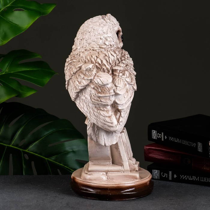 Фигура  Фигура "Сова с книгой на подставке" 18х21х34см состаренная
