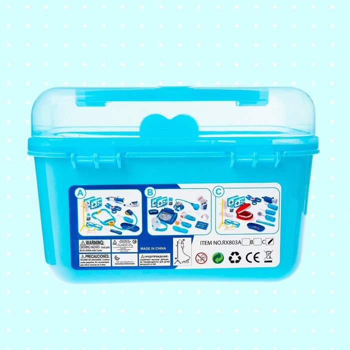 Набор стоматолога «Лечим зубки» в чемодане, МИКС Набор стоматолога «Лечим зубки» в чемодане, МИКС