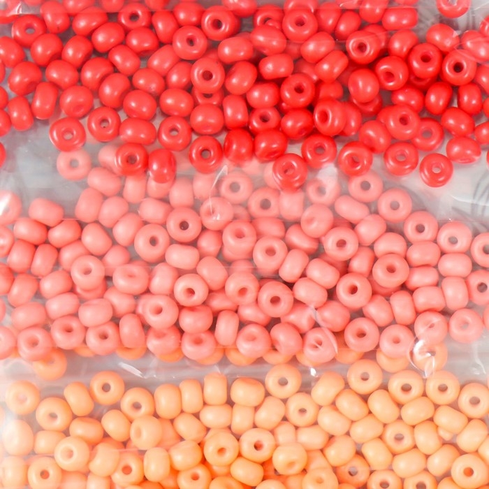 Бисер круглый 6/0  Бисер круглый 6/0 "Краски осени" 6 цветов х 10 гр 20х8 см