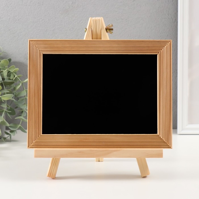 Сувенир дерево  Сувенир дерево "Меловая доска на мольберте" губка + мелки 3,5х21х24 см