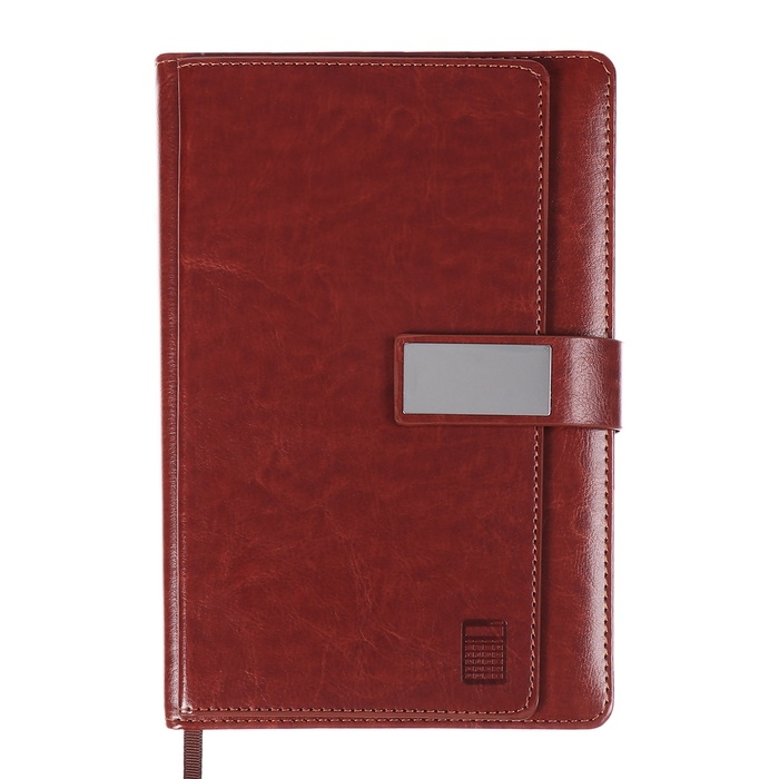 Ежедневник недатированный,формат А5, 140 листов, в клетку, обложка кожзам, с хлястиком, с калькулятором, коричневый Ежедневник недатированный,формат А5, 140 листов, в клетку, обложка кожзам, с хлястиком, с калькулятором, коричневый