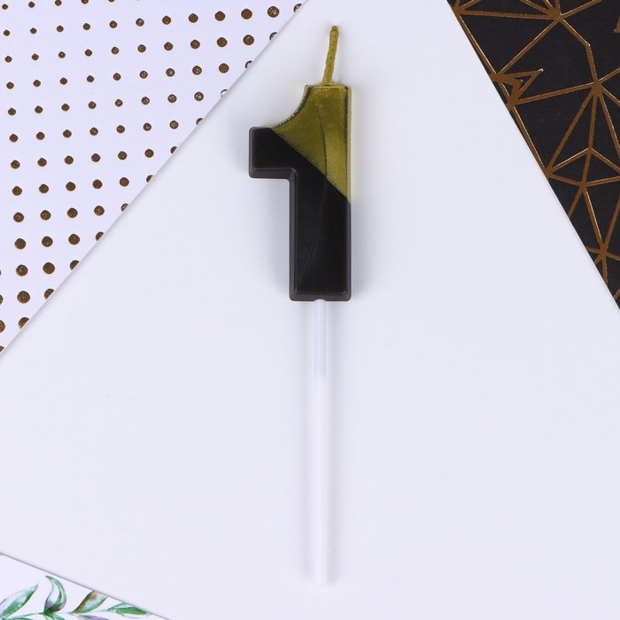 Свеча для торта, цифра «1», 11,5 х 2,3 см Свеча для торта, цифра «1», 11,5 х 2,3 см