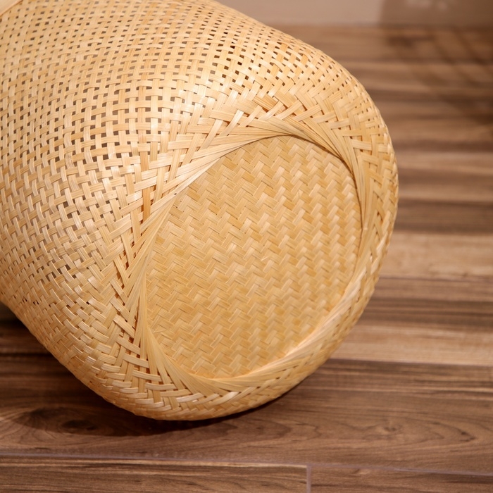 Корзина плетёная, из бамбука 40х40х35 см Корзина плетёная, из бамбука 40х40х35 см