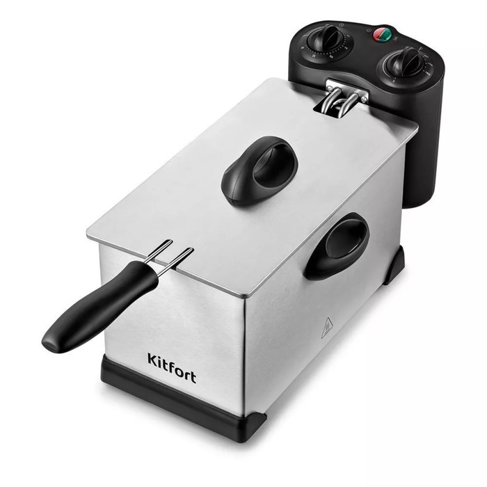 Фритюрница Kitfort KT-4052, 2000 Вт, 6 л, корзины 2 л, 130-190 °C, серо-чёрная Фритюрница Kitfort KT-4052, 2000 Вт, 6 л, корзины 2 л, 130-190 °C, серо-чёрная