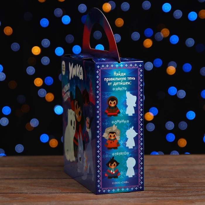 Новый год. Коробка подарочная складная "Умка" 17 х 6,7 х 17,3 см.