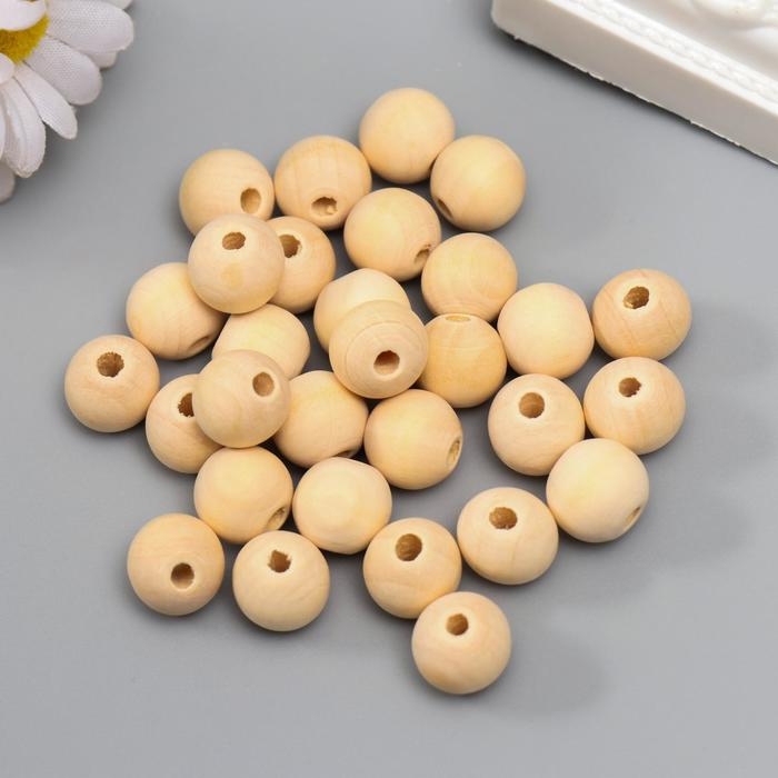 Бусины деревянные d=12 мм (набор 30 шт) без покрытия Бусины деревянные d=12 мм (набор 30 шт) без покрытия