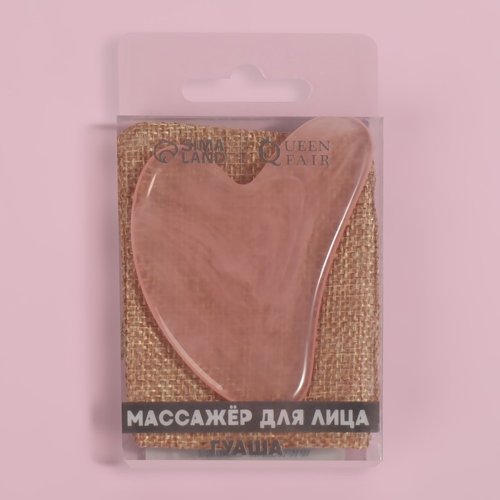 Массажёр гуаша «Сердце», 8,5 × 5,5 см, цвет розовый Массажёр гуаша «Сердце», 8,5 × 5,5 см, цвет розовый