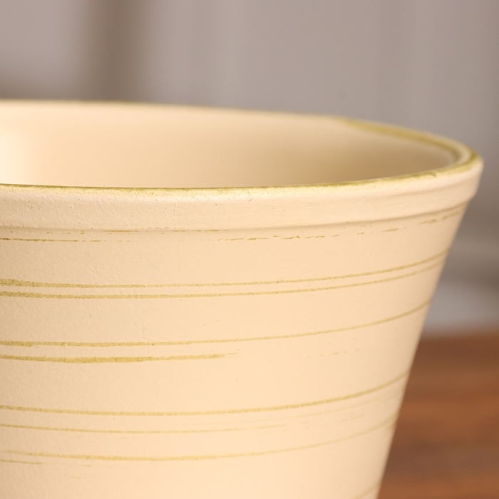 Горшок цветочный Горшок цветочный "Сиена" бежевый-золото 0,8 л