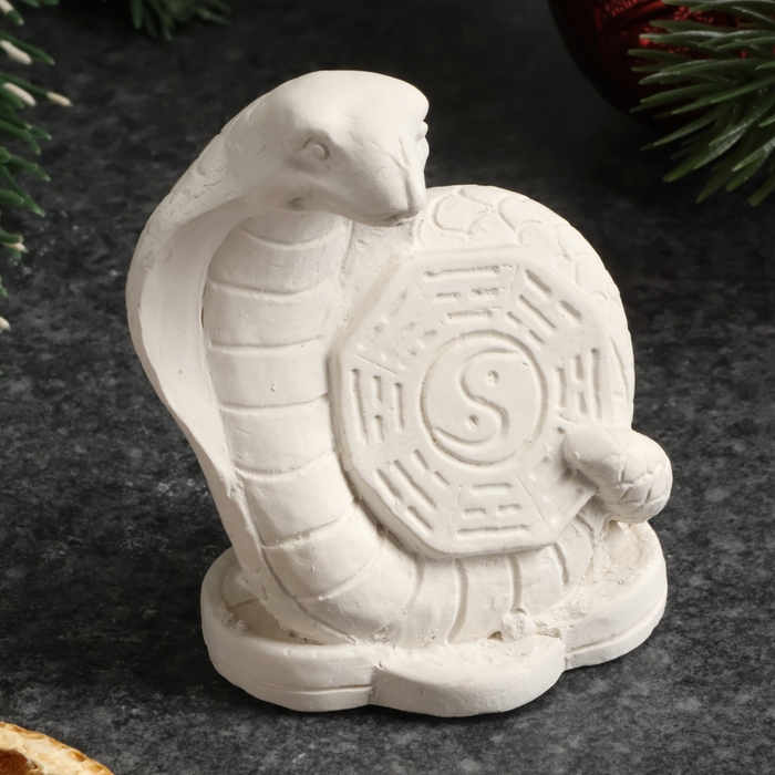 Новый год. Символ 2025. Фигура для раскраски  Новый год. Символ 2025. Фигура для раскраски "Змея Инь-Ян" 6х5х4см