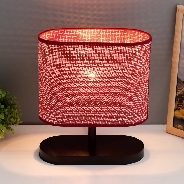 Настольная лампа Настольная лампа "Лара" Е27 40Вт бордовый 25х10х30 см RISALUX