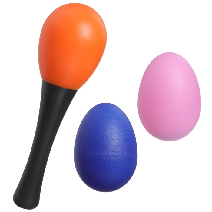 Набор погремушек «Перкуссионный маракас, 2 яичка», шейкеры, цвет МИКС, Крошка Я
