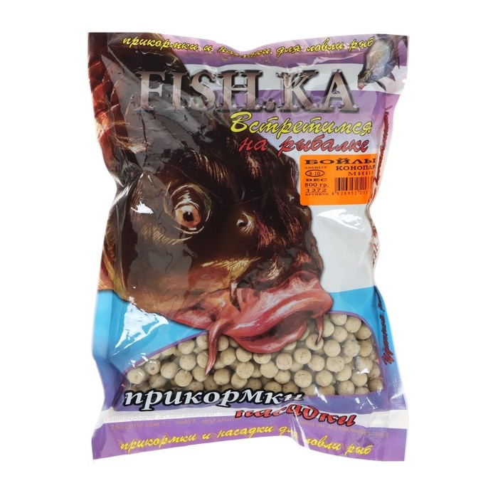 Бойлы Fish.ka, мини конопля, 8-10 мм, 800 г Бойлы Fish.ka, мини конопля, 8-10 мм, 800 г