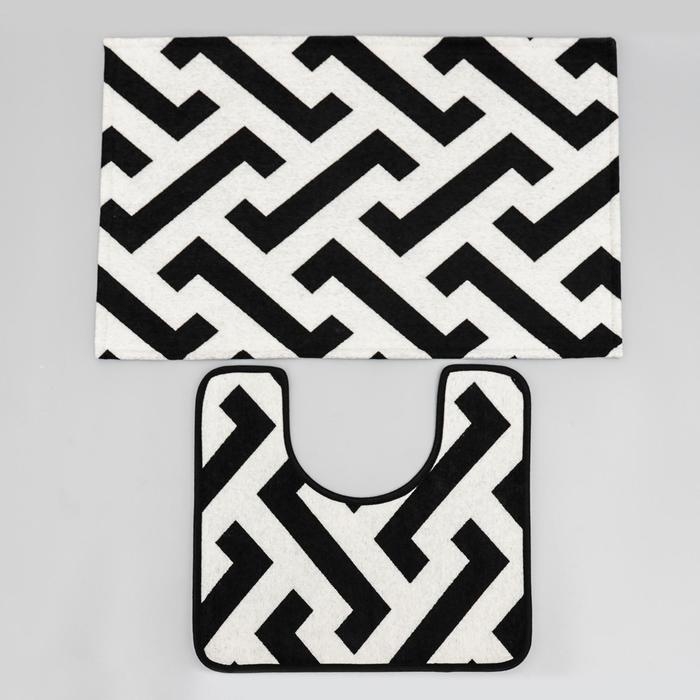 Набор ковриков для ванной и туалета SAVANNA «Мол», 2 шт: 50×80 см, 40×50 см Набор ковриков для ванной и туалета SAVANNA «Мол», 2 шт: 50×80 см, 40×50 см