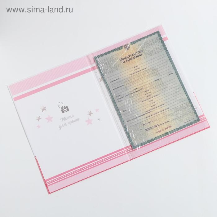 Папка для свидетельства о рождении «Слоник», для девочки, А4 Папка для свидетельства о рождении «Слоник», для девочки, А4