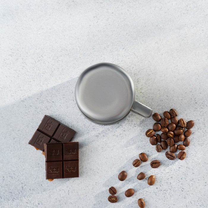 Кружка из нержавеющей стали «Мэйли», 170 мл, d=7 см, цвет хромированный Кружка из нержавеющей стали «Мэйли», 170 мл, d=7 см, цвет хромированный