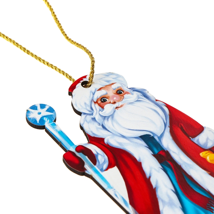 Ёлочная деревянная подвеска «Новый год! Дедушка Мороз» Ёлочная деревянная подвеска «Новый год! Дедушка Мороз»