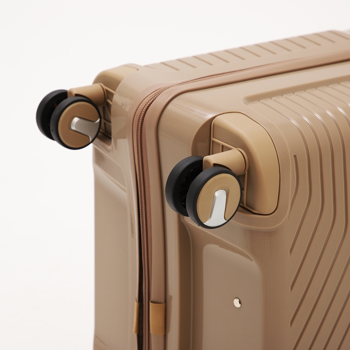 Чемодан большой 100 л (L), отдел на молнии, кодовый замок, 4 колеса, цвет коричневый Чемодан большой 100 л (L), отдел на молнии, кодовый замок, 4 колеса, цвет коричневый