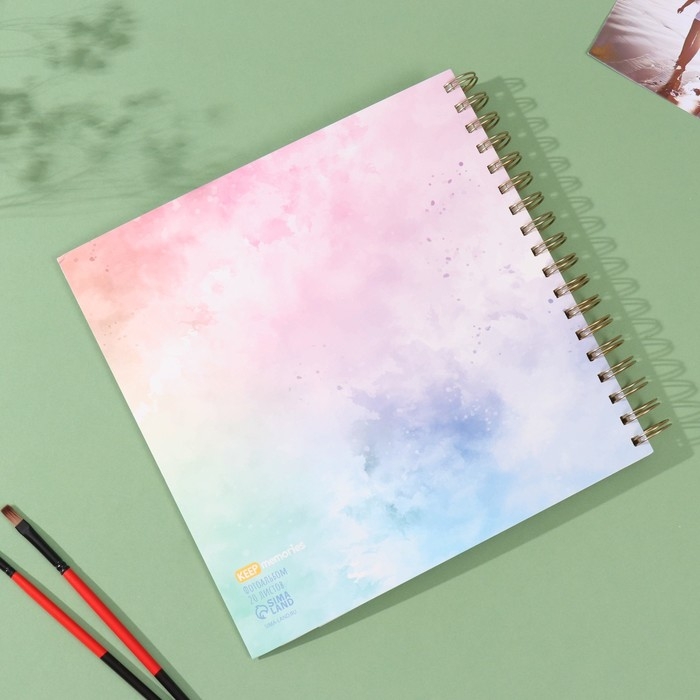 Фотоальбом на спирали 20 листов Фотоальбом на спирали 20 листов "Время года" объёмный элемент + 4 вкладки 24х24 см