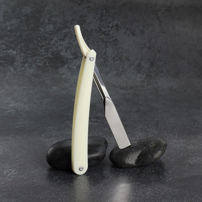 Опасная бритва, шаветт, без лезвия, 24 × 2,5 × 1,3 см, пластиковая, цвет белый/серебристый Опасная бритва, шаветт, без лезвия, 24 × 2,5 × 1,3 см, пластиковая, цвет белый/серебристый