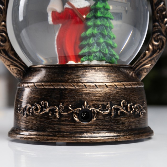 Фигура светодиодная  Фигура светодиодная "Дед Мороз и ёлка" 20х14х11 см, от бат. батарейки ААx3 (не в комплекте), USB, свечение тёплый белый