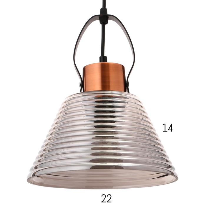 Светильник BayerLux 88504/1 E27 40Вт черный-золотая медь 22,5х22,5х27-127 см