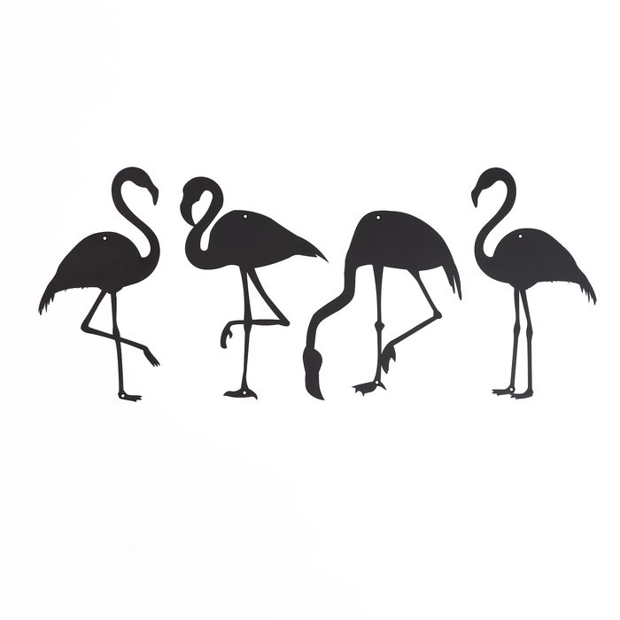 Набор панно  Набор панно "Фламинго" 20х38,5см, черные