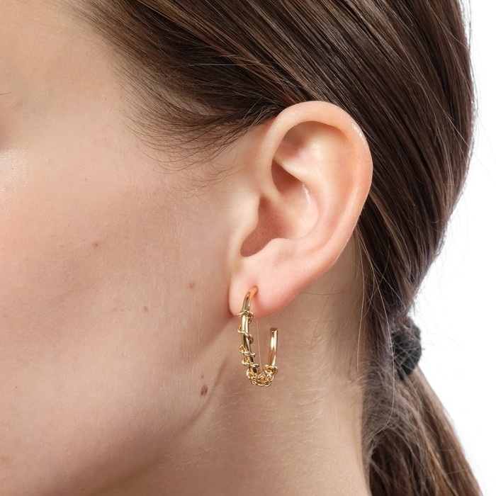 Серьги набор 9 пар «Конго», цвет белый в золоте Серьги набор 9 пар «Конго», цвет белый в золоте