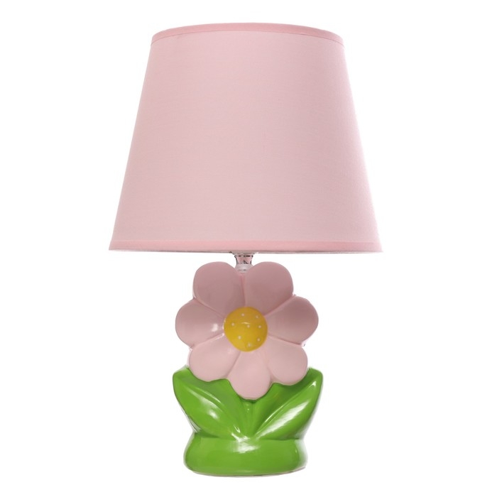 Настольная лампа  Настольная лампа "Цветок" Е14 40Вт розовый 20х20х33см