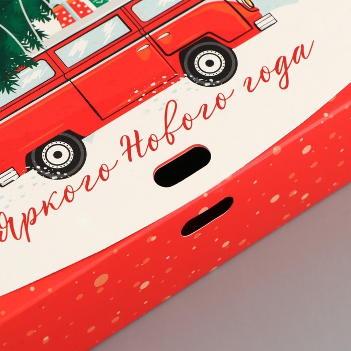 Коробка подарочная новогодняя складная двухсторонняя «Новогодние истории», 16.5 х 12.5 х 5 см, БЕЗ ЛЕНТЫ, Новый год Коробка подарочная новогодняя складная двухсторонняя «Новогодние истории», 16.5 х 12.5 х 5 см, БЕЗ ЛЕНТЫ, Новый год