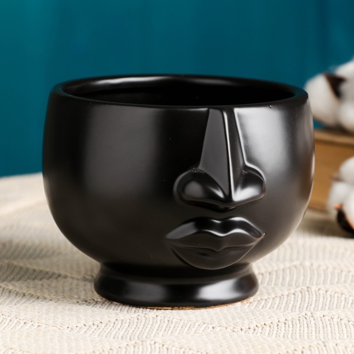 Кашпо  Кашпо "Дыхание" черное, 12х12х10см