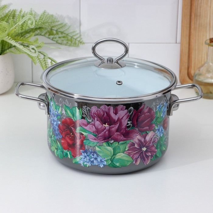 Кастрюля эмалированная цилиндрическая Catalina, 4 л, индукция Кастрюля эмалированная цилиндрическая Catalina, 4 л, индукция