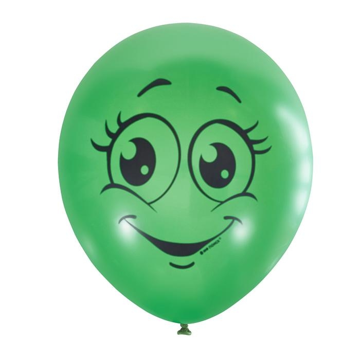 Набор шаров 12" &laquo;Улыбки&raquo;, пастель, 1-сторонний, набор 5 шт.