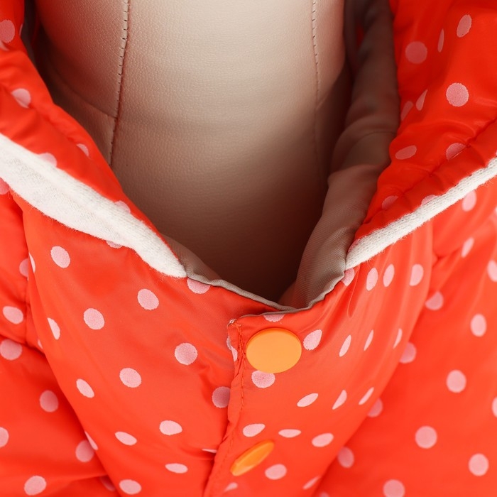 Комбинезон  Комбинезон "Для прогулки", размер 12 (ДС 24 см, ОГ 38 см, ОШ 27 см), оранжевый