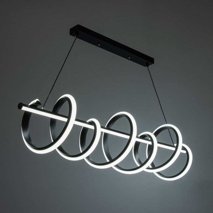 Светильник с ПДУ Светильник с ПДУ "Спираль" LED 120Вт 3000-6000К черный 100х28х27 см