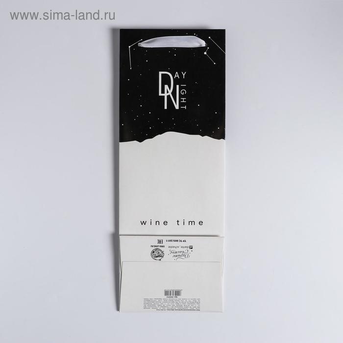 Пакет подарочный ламинированный под бутылку, упаковка, «Wine time», 13 x 36 x 10 см Пакет подарочный ламинированный под бутылку, упаковка, «Wine time», 13 x 36 x 10 см