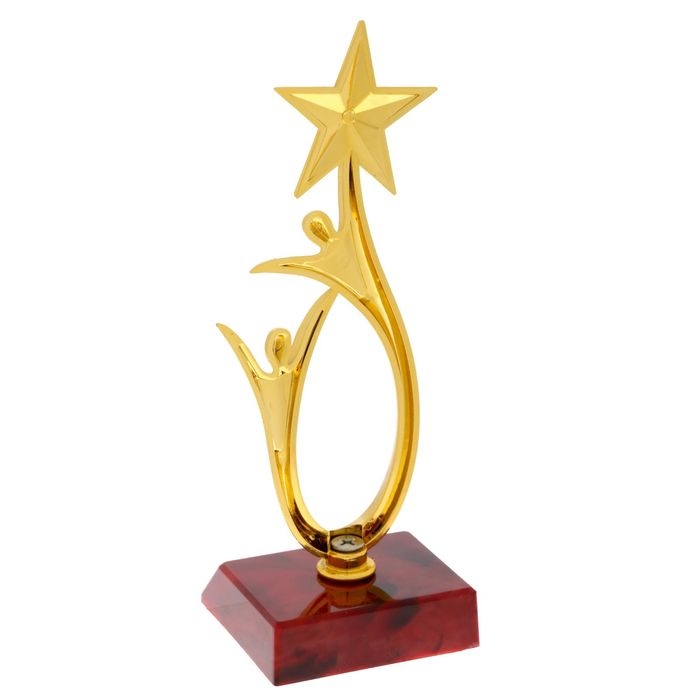 Наградная фигура «Человек со звездой», золото, подставка пластик красная, 18 х 6 х 6 см. Наградная фигура «Человек со звездой», золото, подставка пластик красная, 18 х 6 х 6 см.