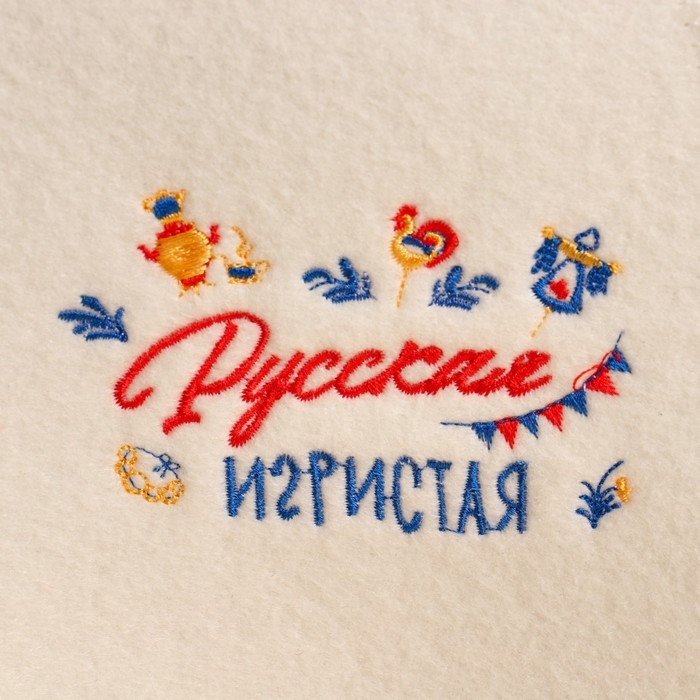 Шапка для бани  Шапка для бани "Русская игристая" экофетр