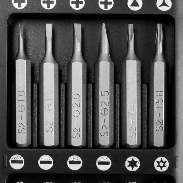 Набор для точных работ ТУНДРА, сталь S2, 25 предметов Набор для точных работ ТУНДРА, сталь S2, 25 предметов