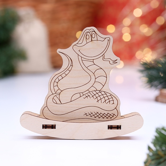 Новый год. Сувенир символ года качалка Новый год. Сувенир символ года качалка "Змейка с языком", 9,7 х 8,8 х 2 см