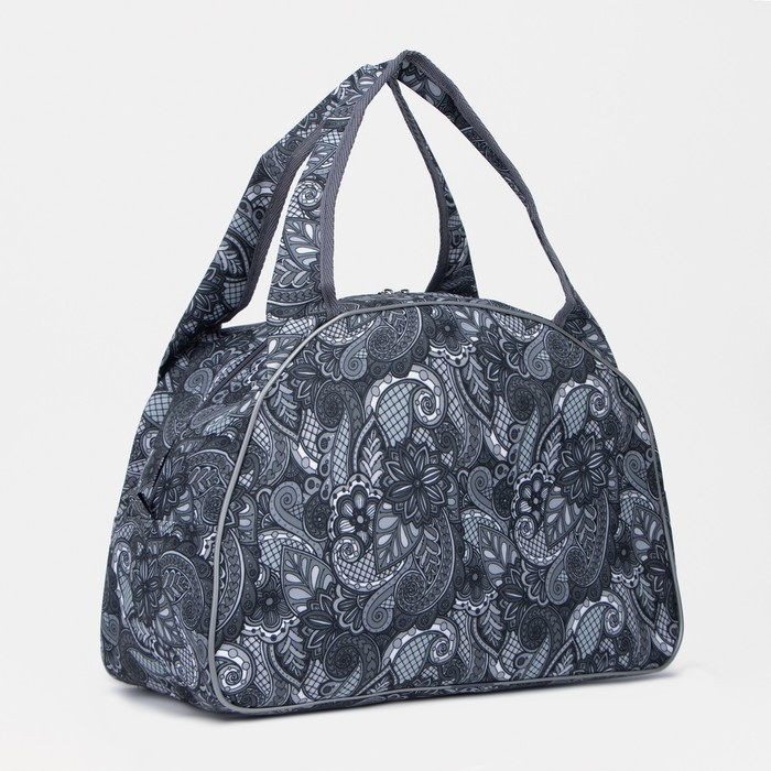 Сумка дорожная женская на молнии, держатель для чемодана, цвет серый Сумка дорожная женская на молнии, держатель для чемодана, цвет серый