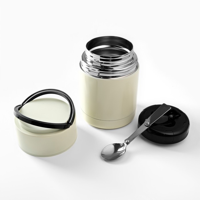 Термос для еды "Фаэтон" 700 мл, сохраняет тепло 24 ч, белый