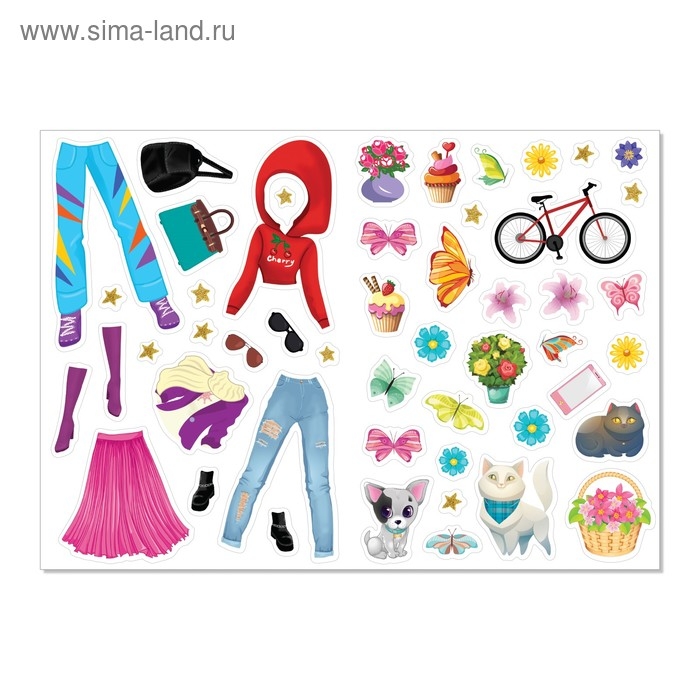 Наклейки «Наряди куколку. Времена года», 12 стр. Наклейки «Наряди куколку. Времена года», 12 стр.