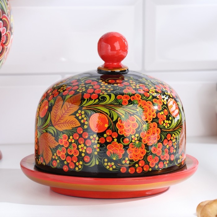 Масленка , 15х12 см, хохлома Масленка , 15х12 см, хохлома