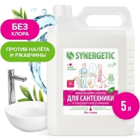 Чистящее средство Synergetic, гель, для сантехники, без хлора, 5 л